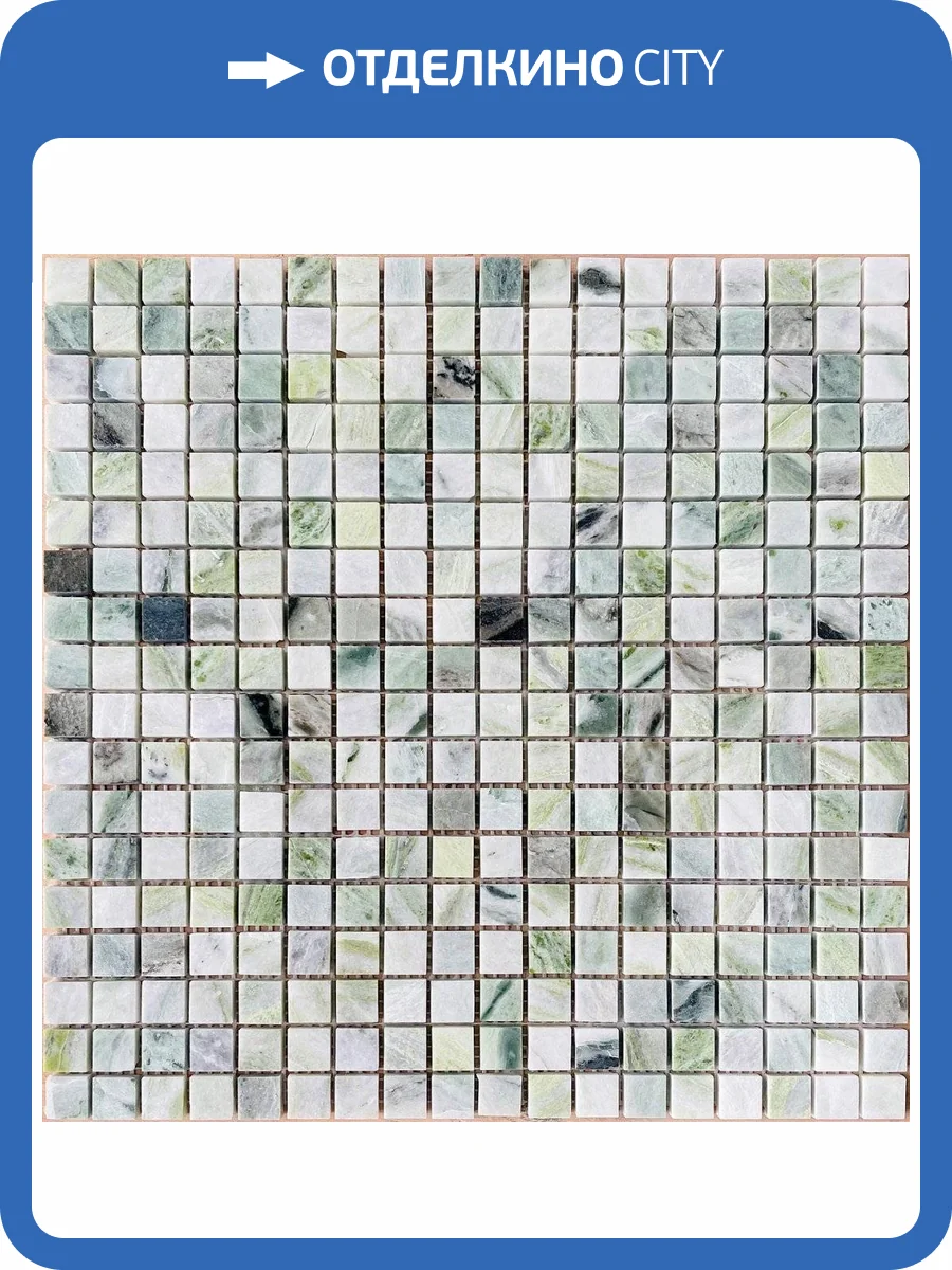 Мозаика LeeDo Pietrine 7 Onice Verde Oliva Pol (1.5x1.5) 30.5x30.5 фото 2