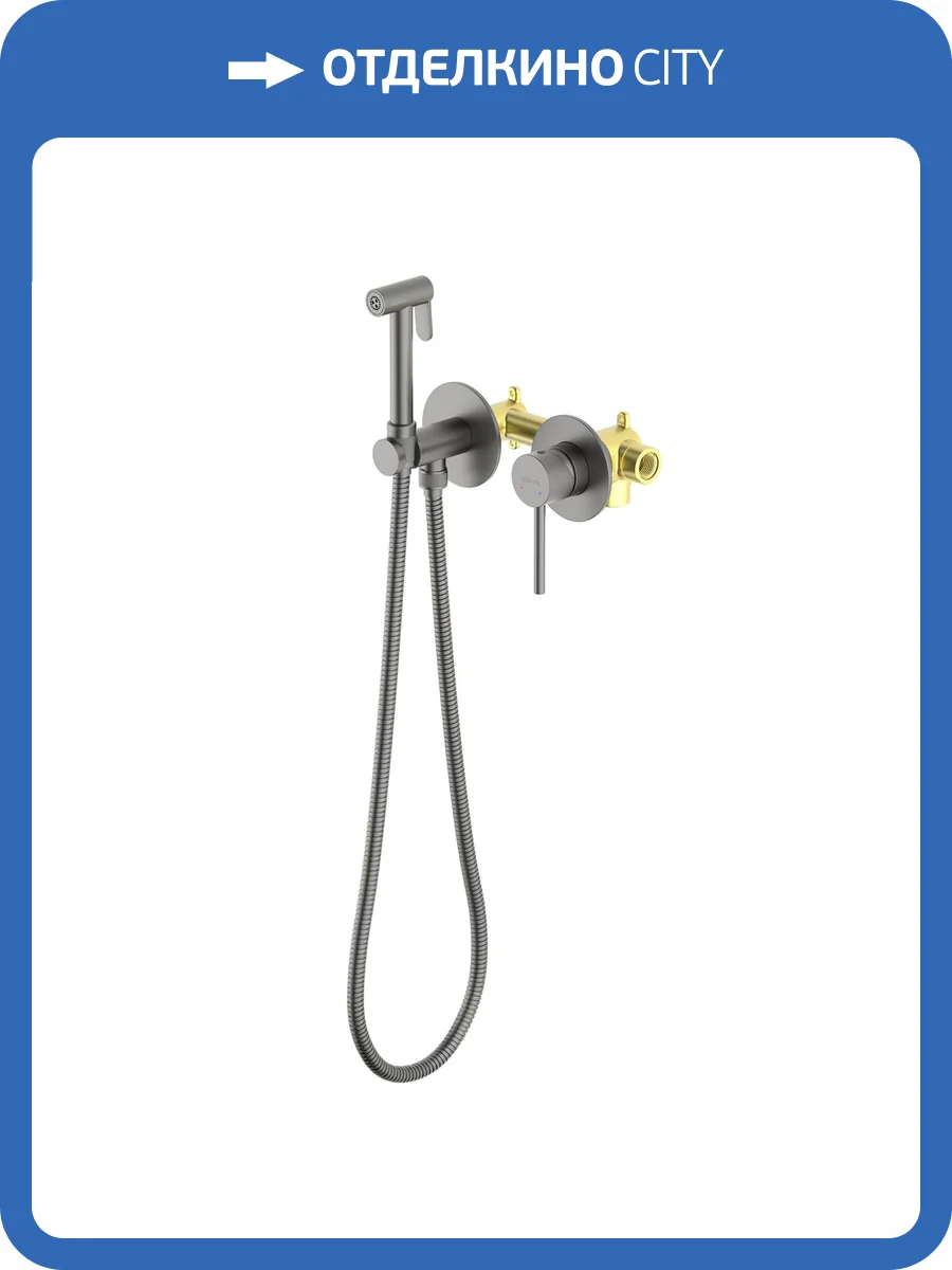 Гигиенический душ Aquatek Европа AQ1319BGM черный хром шлифованный фото 5