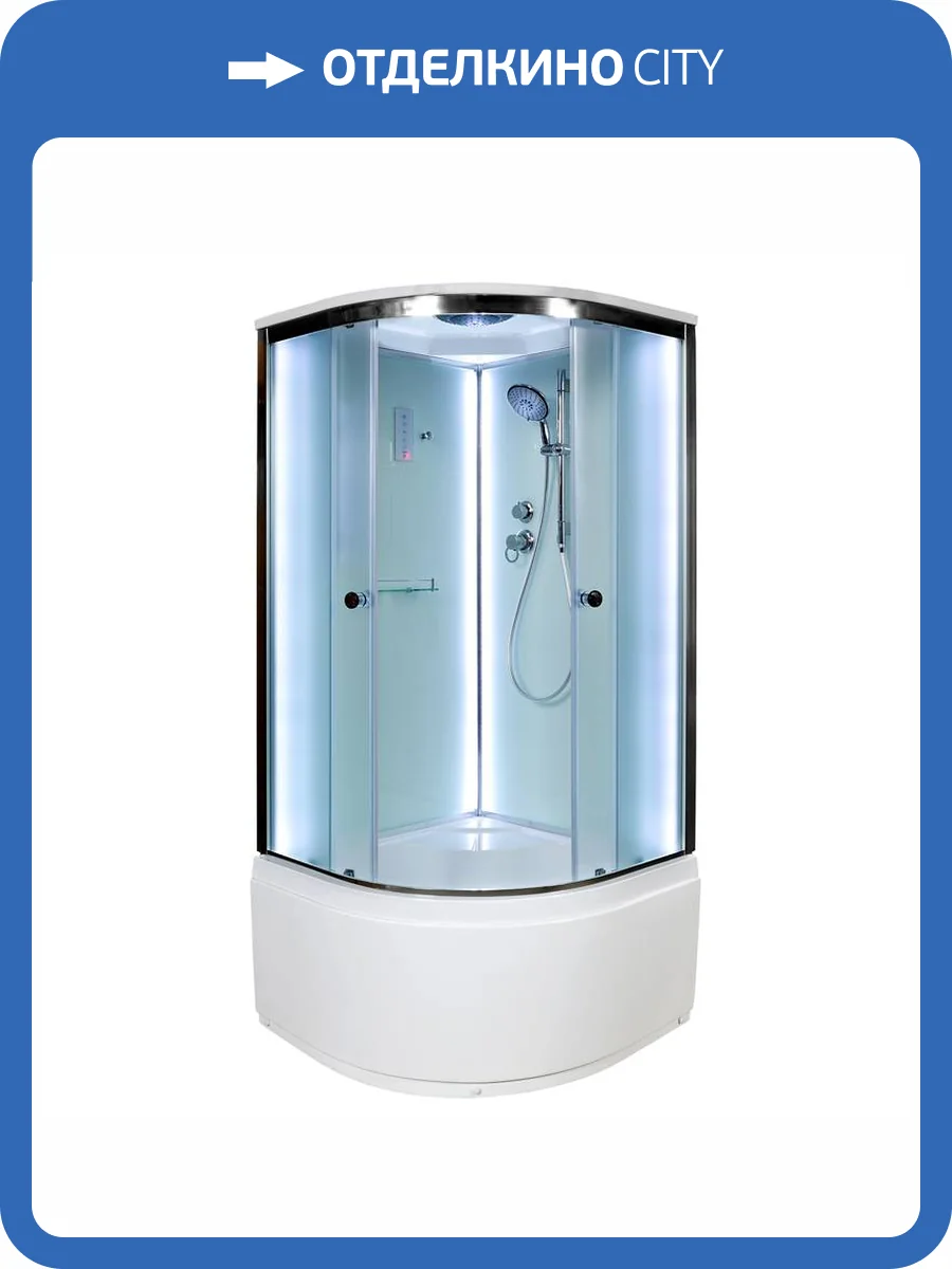 Душевая кабина AvaCan D511SLED с подсветкой, 110x110x220 фото 14