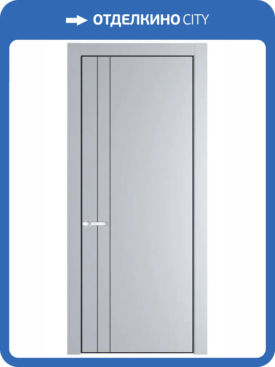 Межкомнатная дверь Profil Doors 12 PA полотно Лайт Грей, профиль черный, алюминиевый молдинг 3мм 700x2000 фото 2