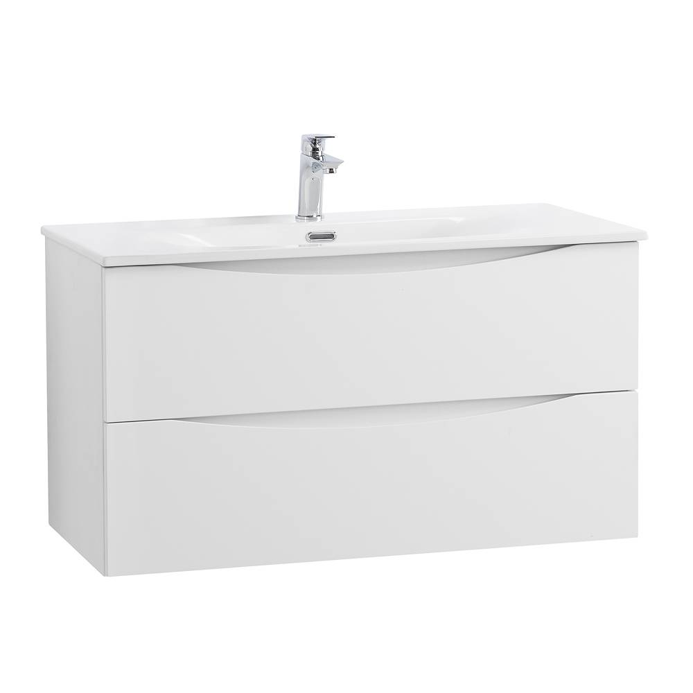 Тумба с раковиной BelBagno MARINO-CER-N 90 Bianco Lucido фото 2