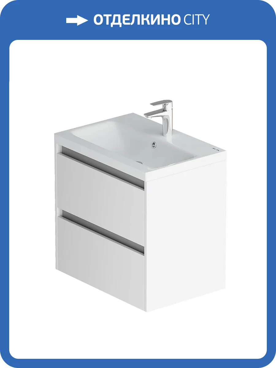 Тумба с раковиной Am.Pm Pulse 60 подвесная, белый глянец фото 4