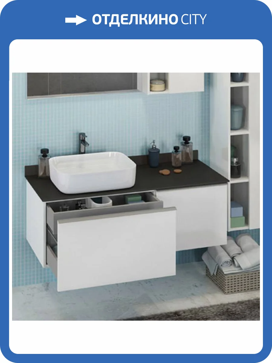 Тумба с раковиной Comforty Милан-120 00-00014697 белый фото 9