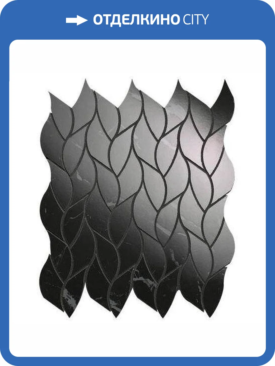 Мозаика FAP Ceramiche Roma Gold fQMS Nero Elegante Leaves Mosaico 25.9x30.9 фото 7