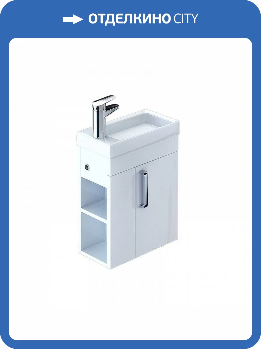 Тумба с раковиной Iddis Torr 40 TOR40W1i95K подвесная, белый фото 5