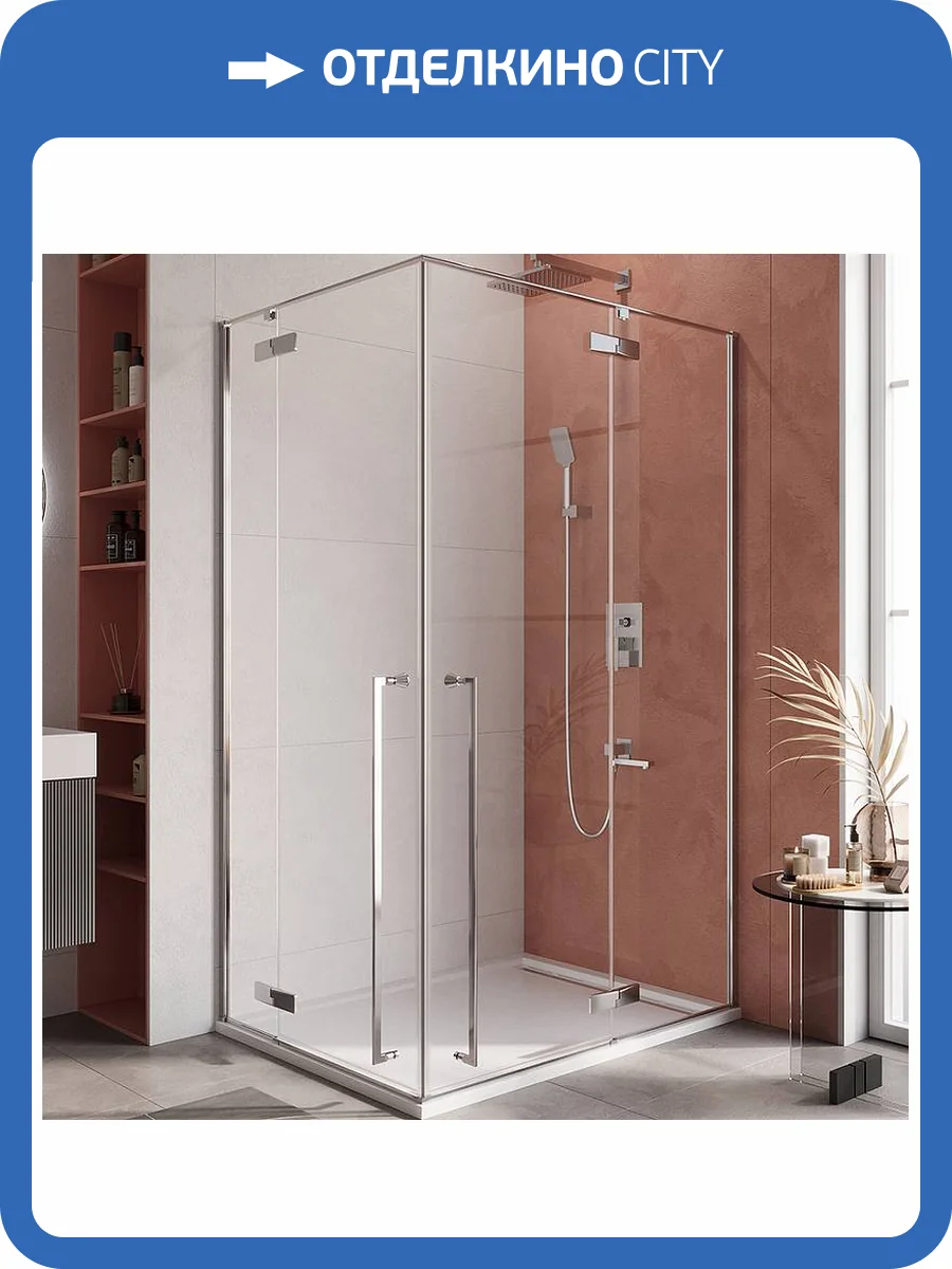 Душевой уголок Cezares Liner LINER-AH-2-120/90-C-Cr-R профиль хром, стекло прозрачное, 120x90 фото 8