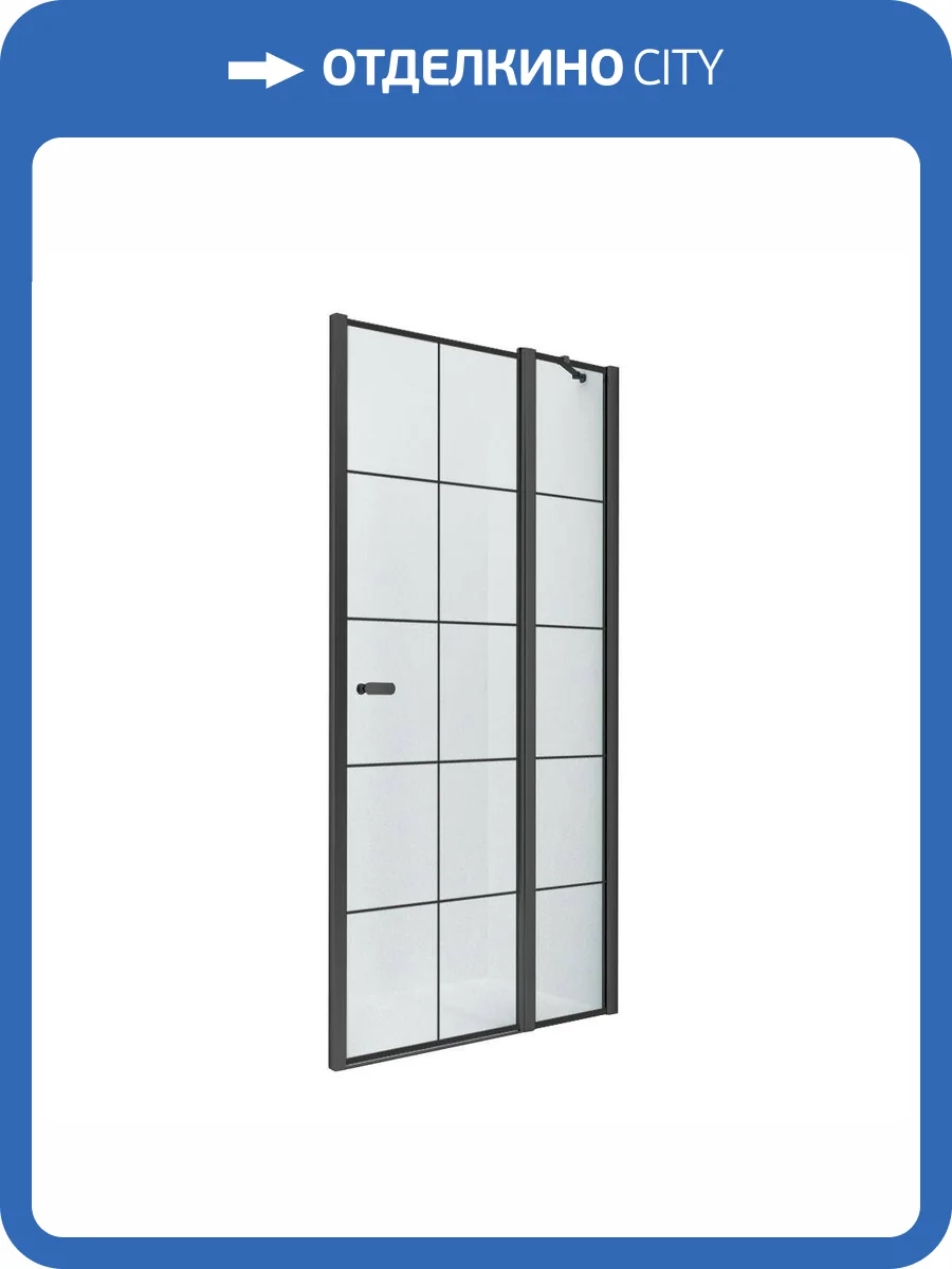 Дверь в нишу NEW TRENDY NEW SOLEO BLACK одинарные 90x195 D-0293A (черный) фото 9