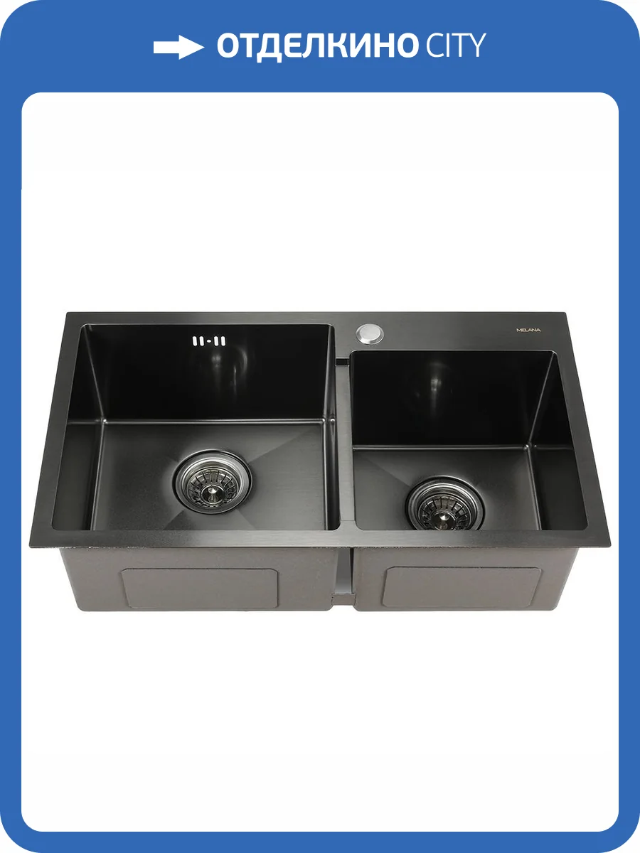 Мойка кухонная Melana ProfLine S7240HB графит врезная прямоугольная 720x400x220мм фото 3