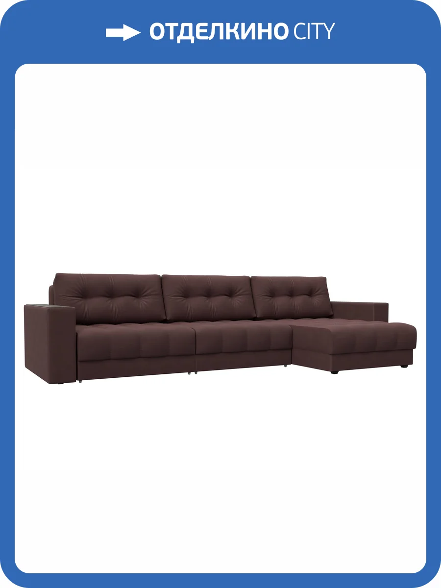 Диван угловой Лига Диванов Лига-049 НПБ Лонг 128511 JOLY 09 бордовый, с декором фото 10