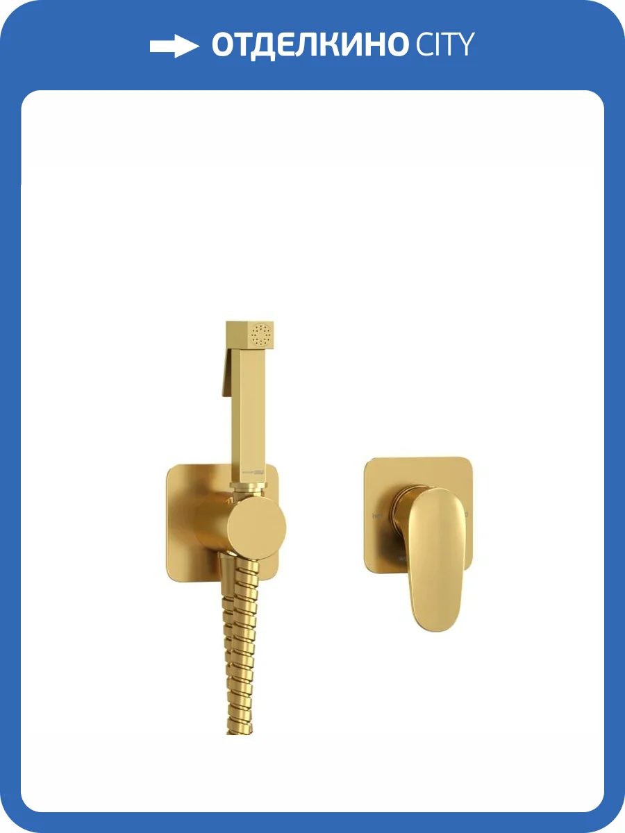 Гигиенический душ Wasserkraft Havel A3651.285.237.213 со шлангом, золотой, встраиваемый фото 8