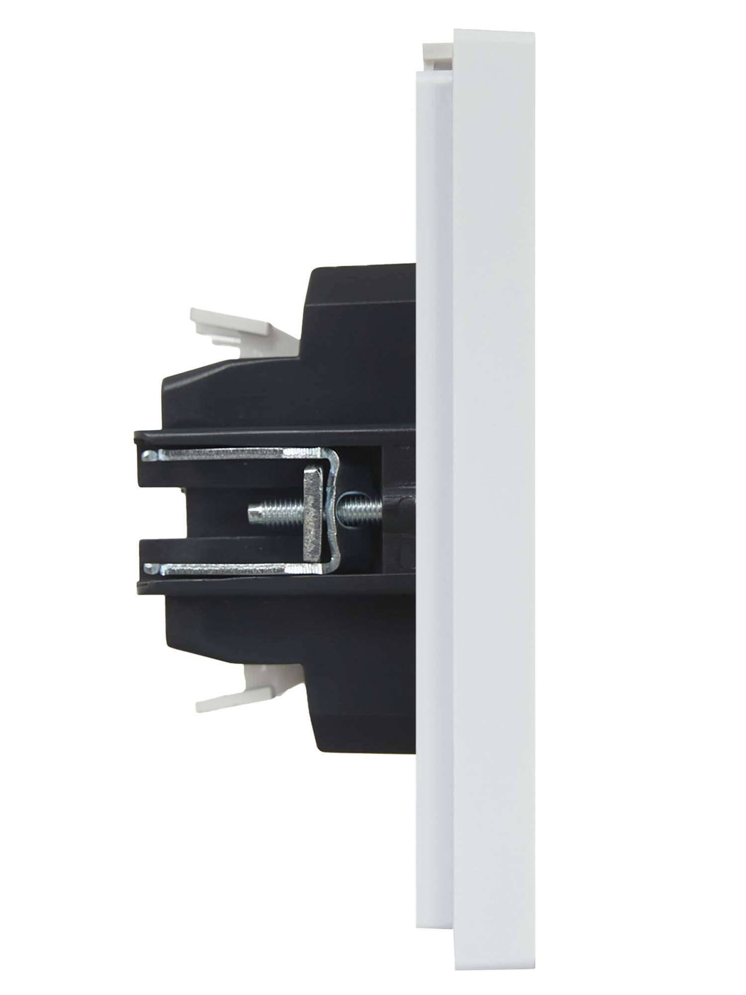 Выключатель 2-клавишный проходной IEK Forte&Piano FP-V22-1-10-1-K01 белый фото 5