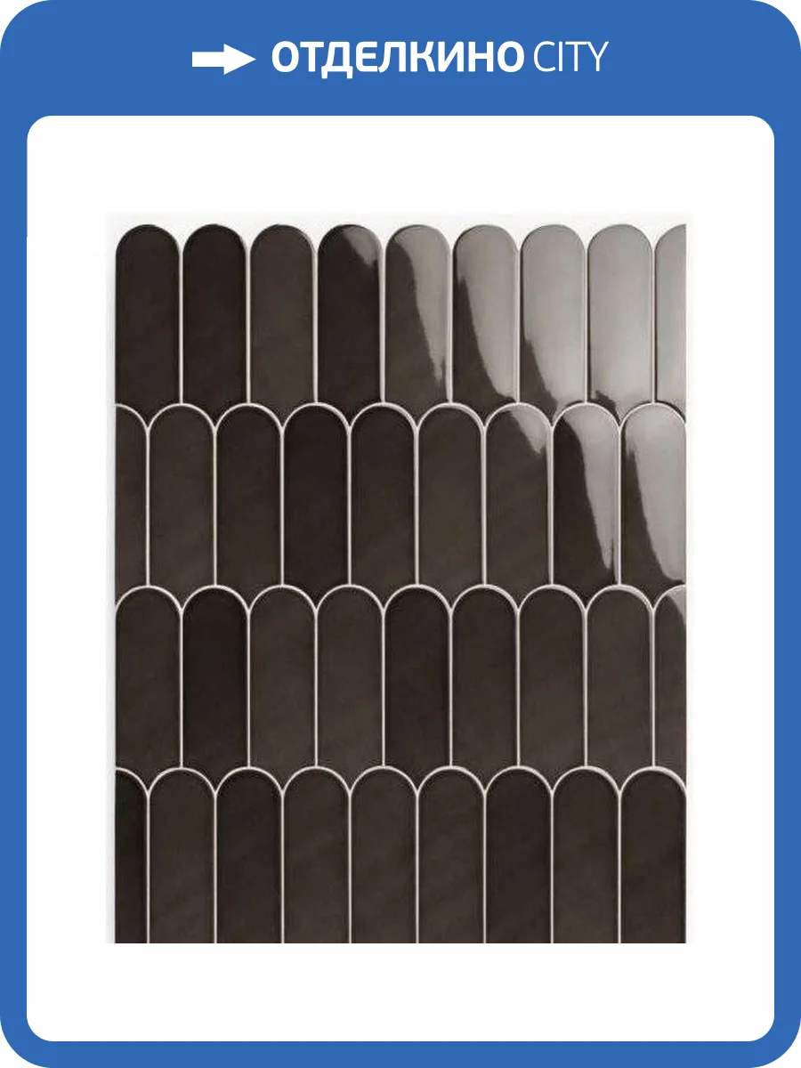 Керамическая плитка Natucer Fan Mix Black 7.2x19.5 фото 6