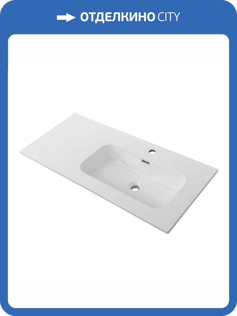 Раковина Cezares Duet CZR-8095-100-R 100 см, белая глянцевая фото 5