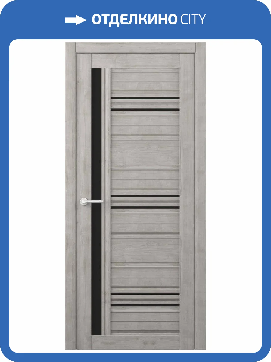 Межкомнатная дверь Albero Невада остеклённая графит 600x2000 фото 2