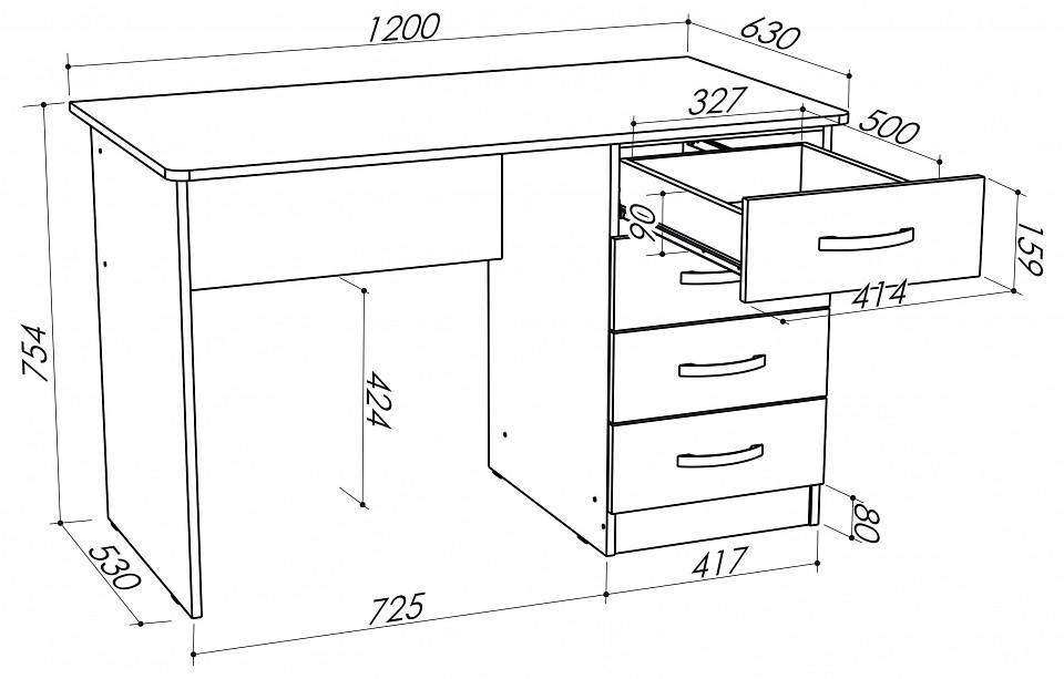 Стол письменный МФ Jazz СП 4СБ СП-4СБ Дуб сонома Белый фото 4