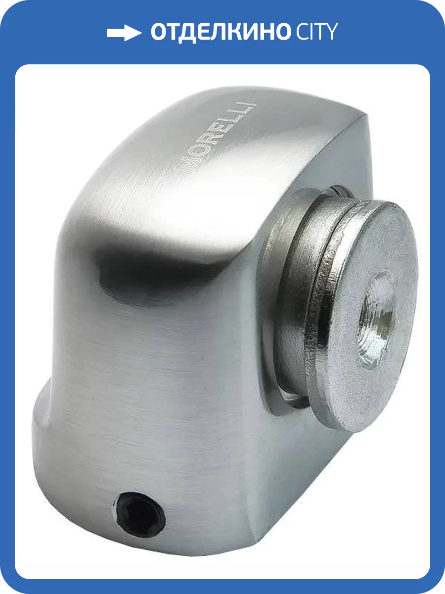 Дверной ограничитель Morelli MDS-2 SN белый никель, магнитный фото 3