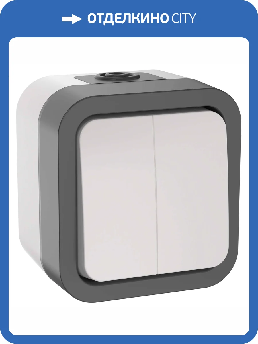 Выключатель 2-клавишный IEK Tors TS-V20-0-10-55-K41 белый фото 4