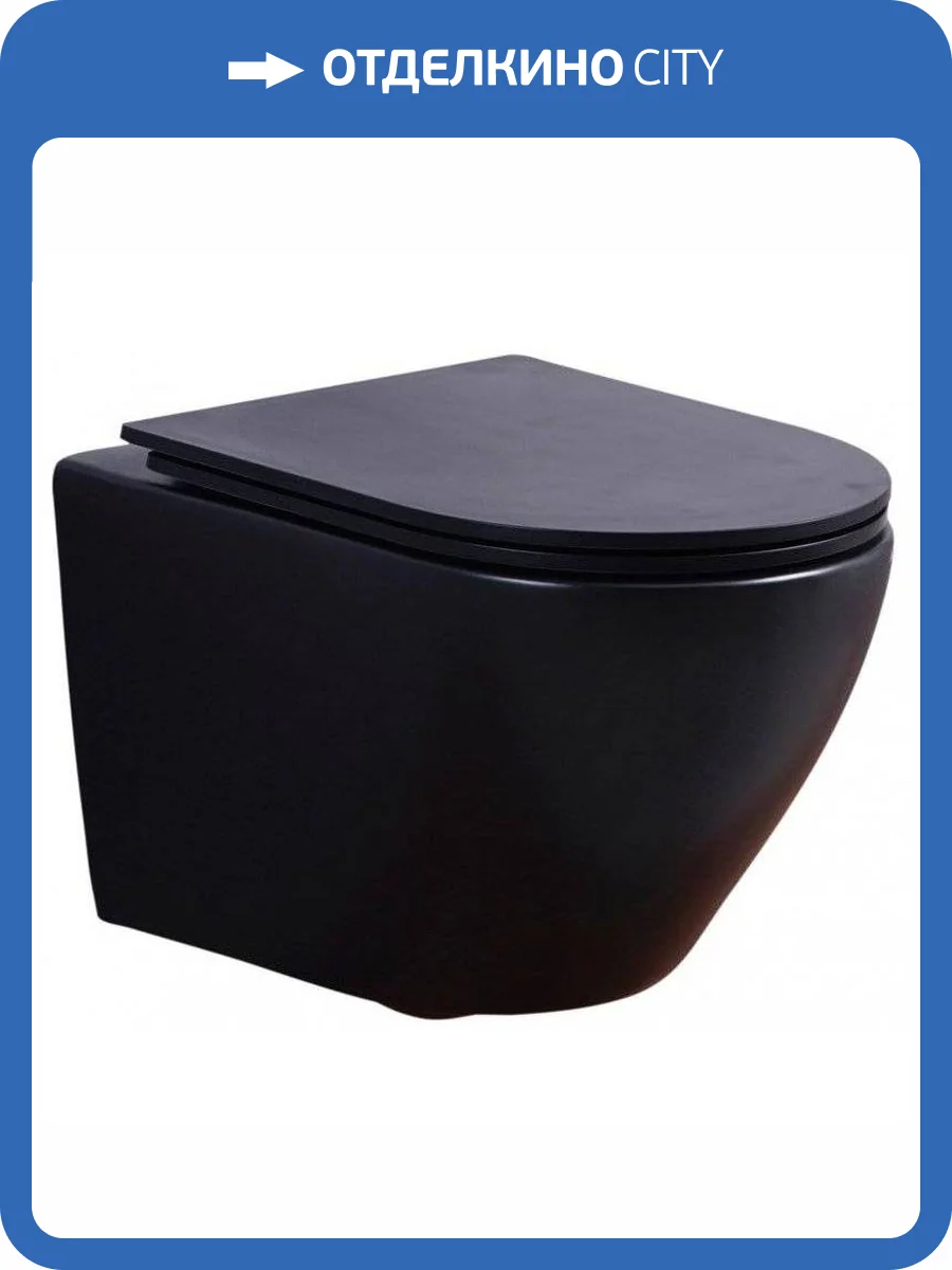 Унитаз подвесной Esbano Azalea ESUPAZALBM черный матовый фото 11