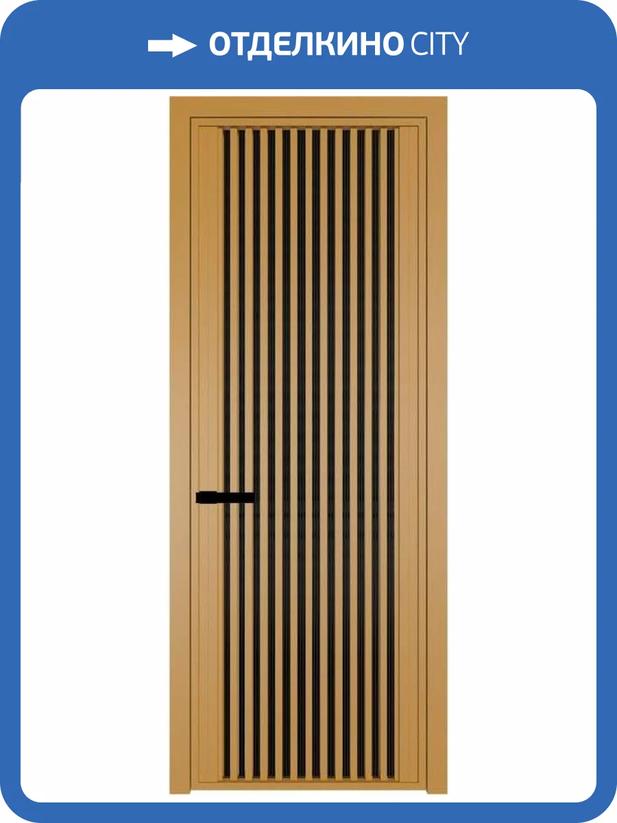 Межкомнатная дверь Profil Doors 3 AGP цвет профиля Золото, стекло безопасное 6 мм мору черный 600x2000 фото 2