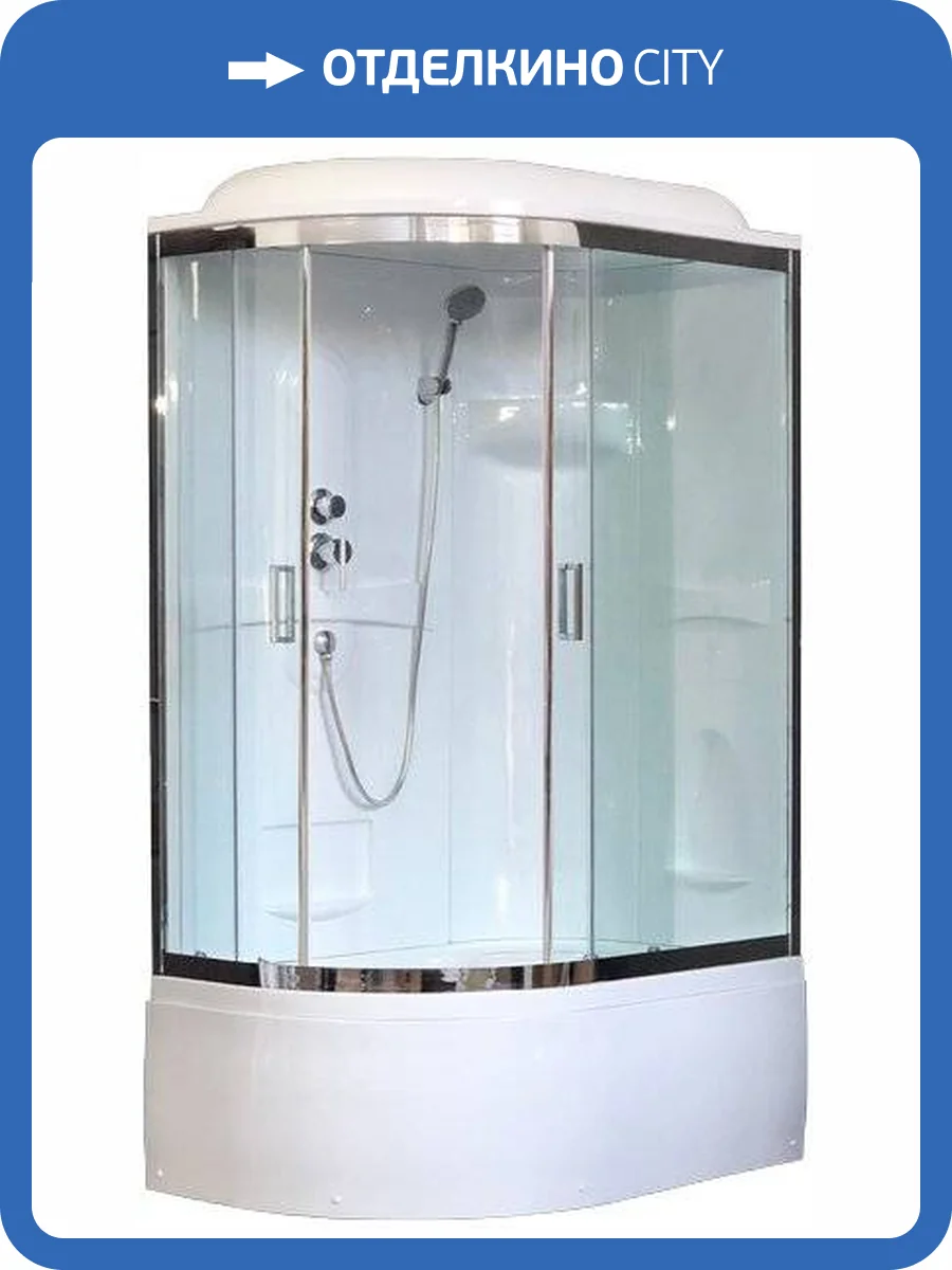 Душевая кабина Royal Bath RB8120BK1-T-CH-R с высоким поддоном, с сиденьем фото 4