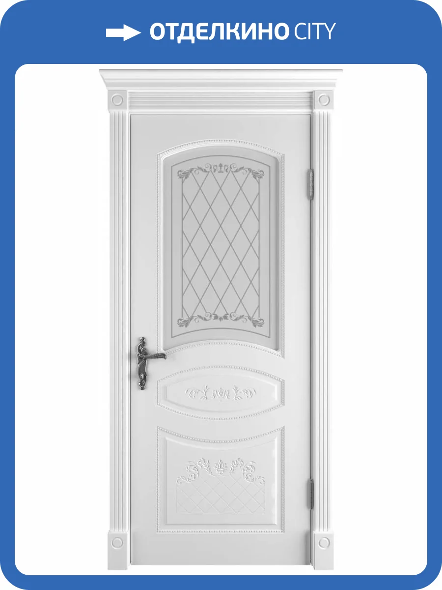 Межкомнатная дверь Владимирская Фабрика Дверей Adele Polar стекло Art Cloud 800x2000 фото 2