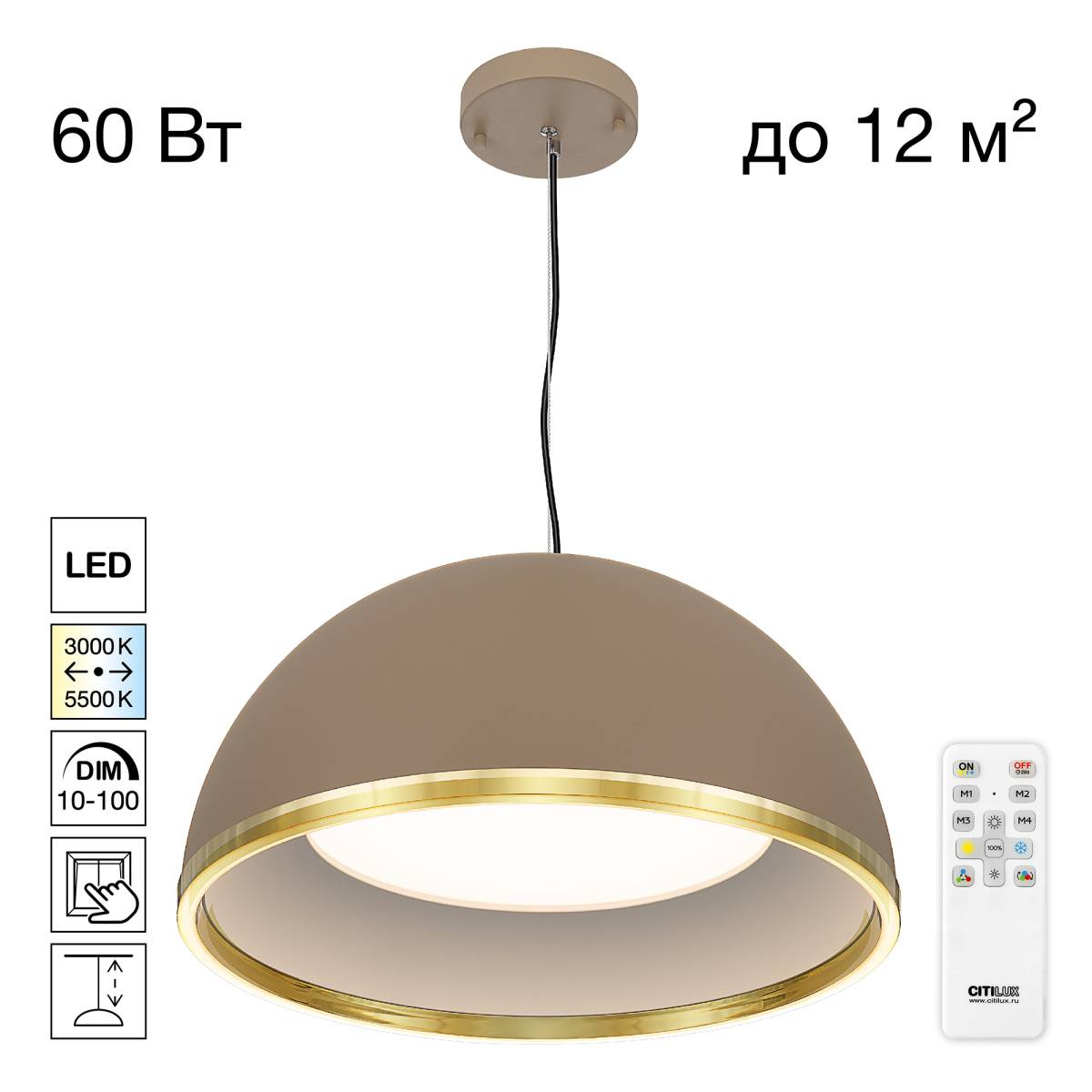 Подвесной светодиодный светильник Citilux Floom CL736252