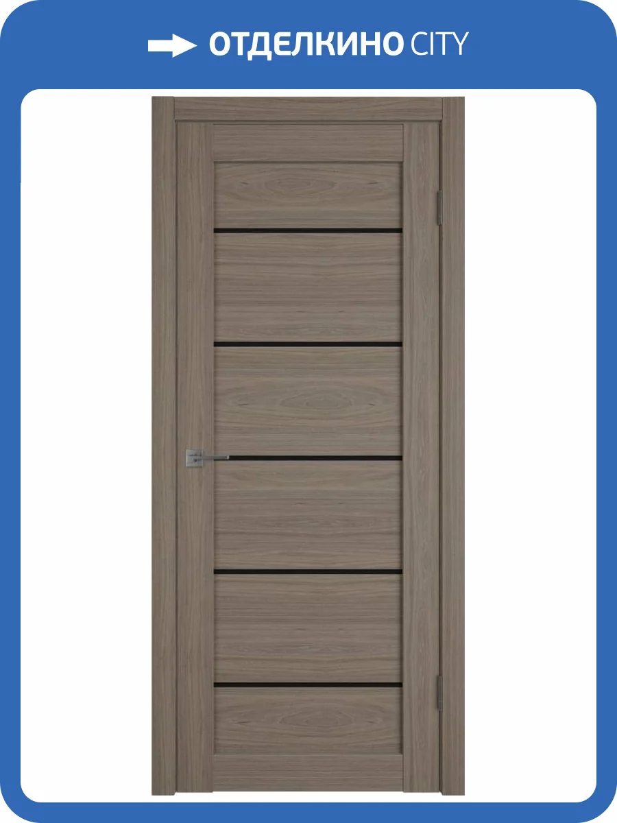Межкомнатная дверь Владимирская Фабрика Дверей Atum Pro 27 Brun Oak стекло Black Gloss 800x2000 фото 2