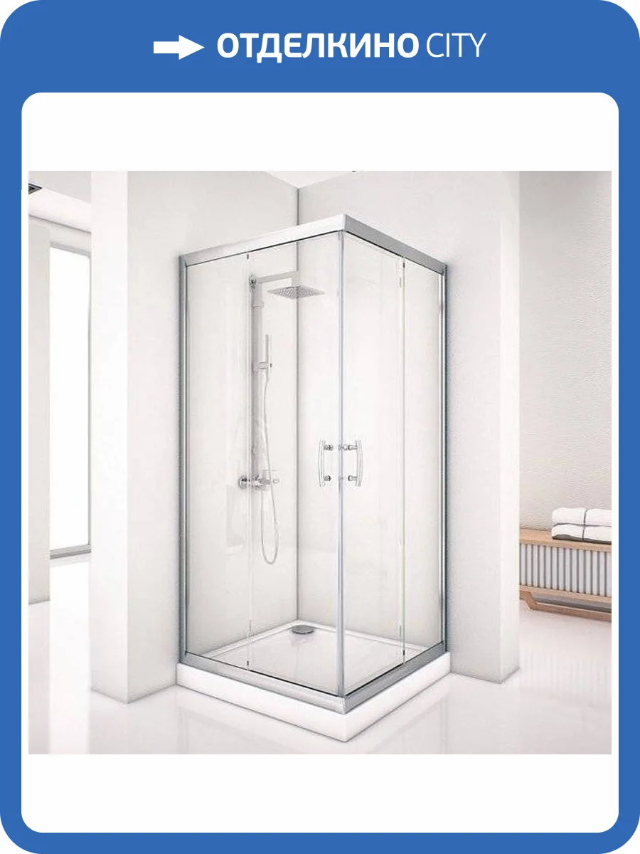 Душевой уголок Aquanet Alfa Cube NAA1142 1000х1000х2000 стекло прозрачное, профиль хром фото 12