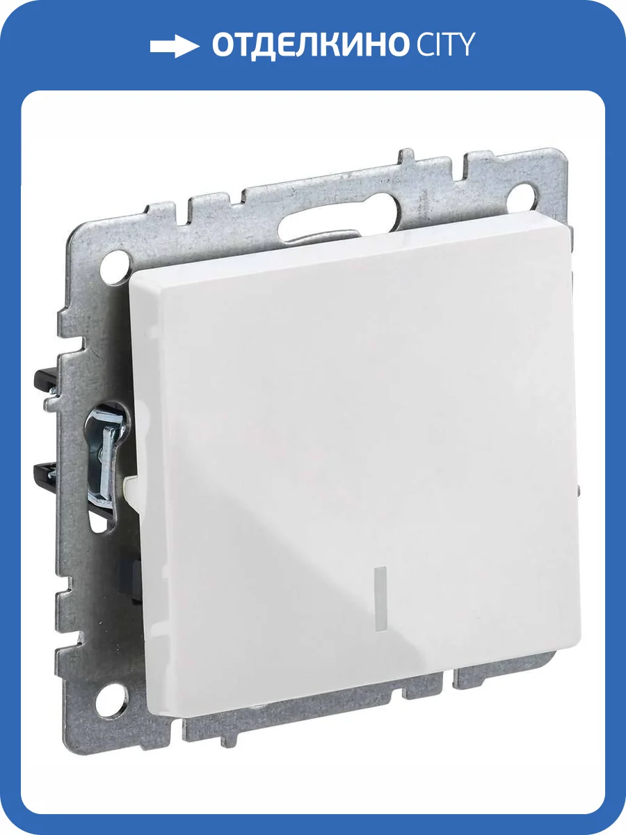 Выключатель 1-клавишный IEK Brite BR-V10-1-10-K01 белый фото 6