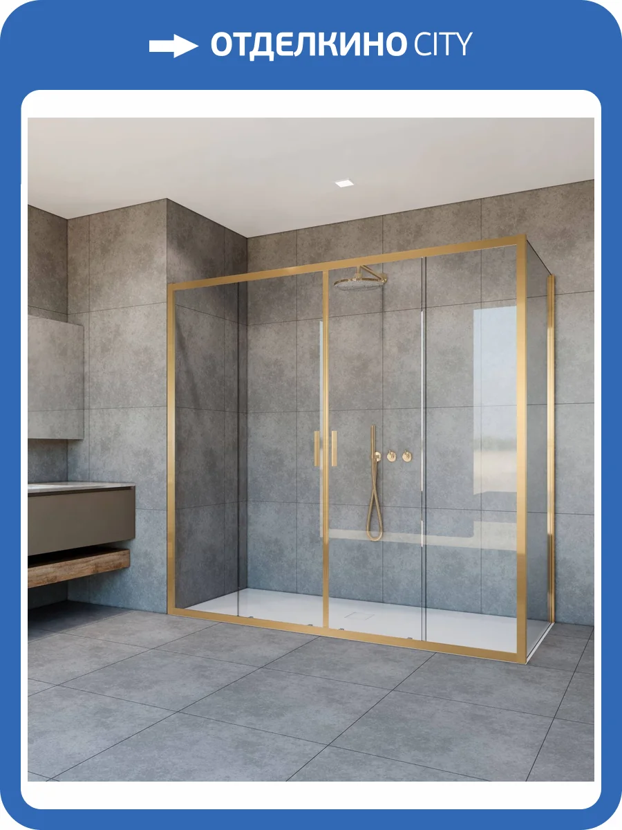 Душевой уголок Vincea Garda VSR-1G28017CLG профиль брашированное золото, стекло прозрачное, 170x80x190 фото 8