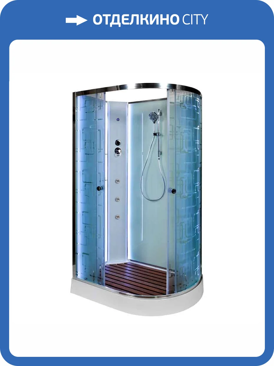 Душевая кабина AvaCan EM1511LNLED+GM с подсветкой и гидромассажем, 110x80x210 фото 14
