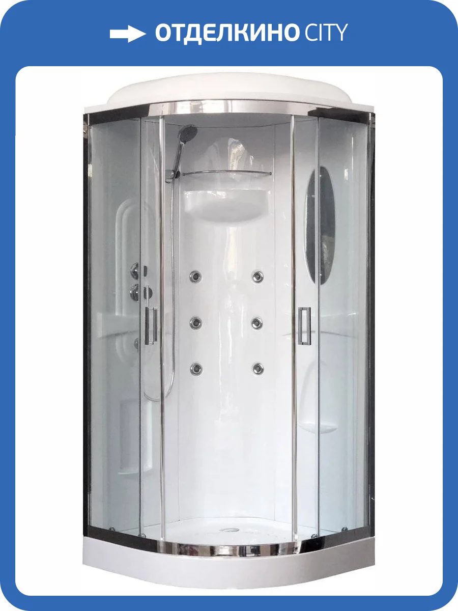 Душевая кабина Royal Bath RB90HK2-T-CH+EL с низким поддоном фото 2