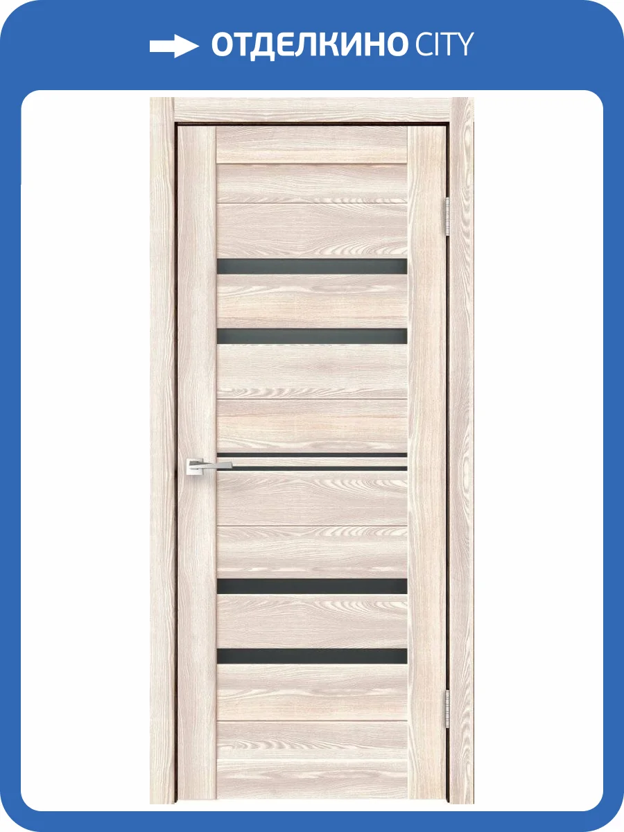 Дверное полотно экошпон VellDoris XLINE 6 VD016729 Лакобель черное 800x2000 фото 2