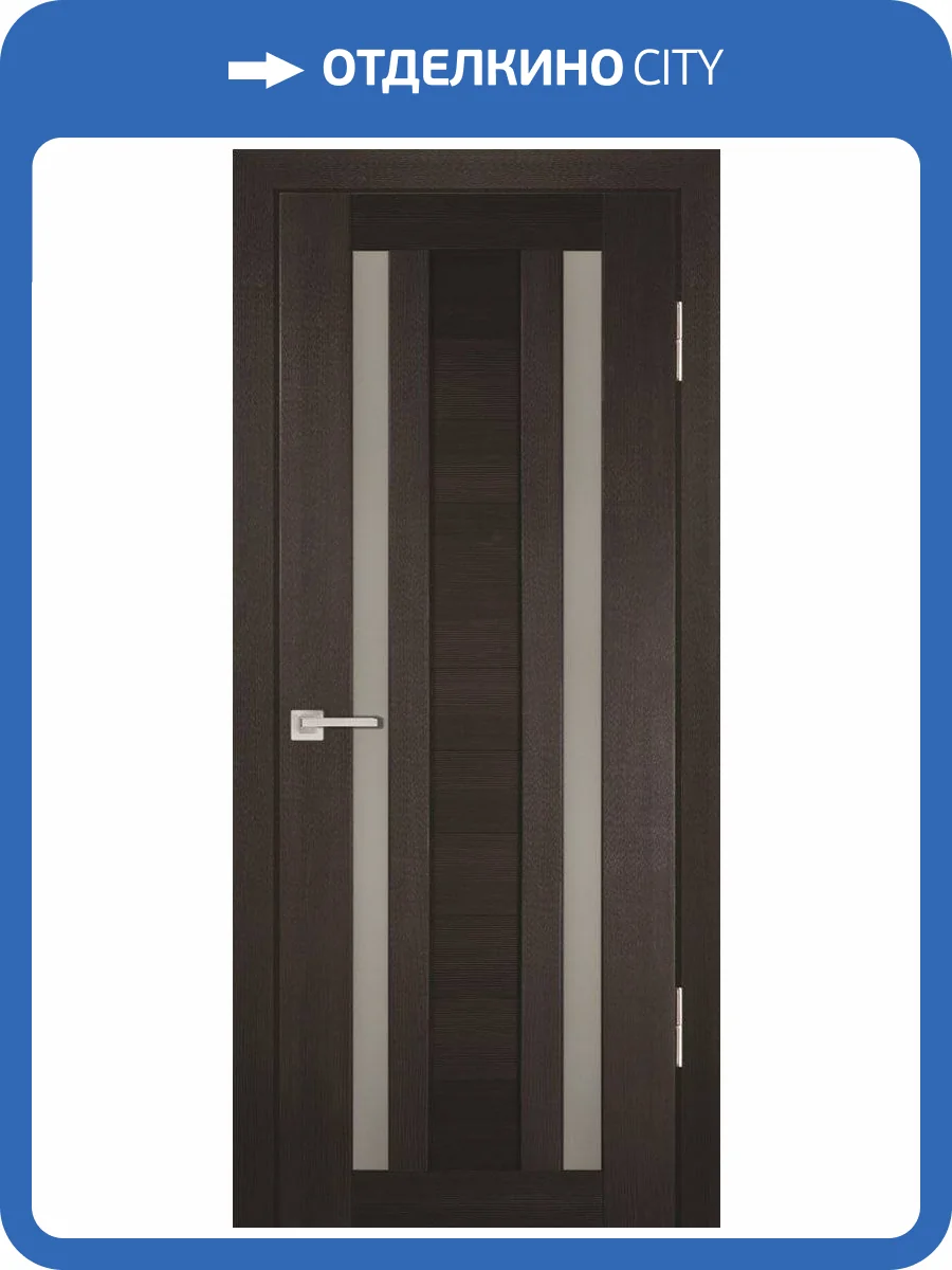 Межкомнатная дверь Profilo Porte экошпон PS-15, остеклённая, венге мелинга 600x2000 фото 2