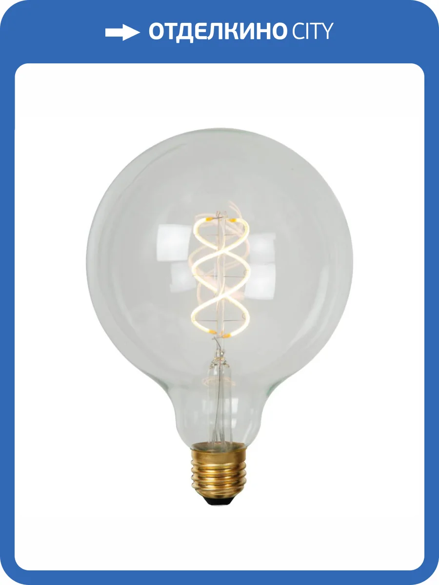 Лампа светодиодная диммируемая Lucide E27 5W 2700K прозрачная 49033/05/60 фото 3