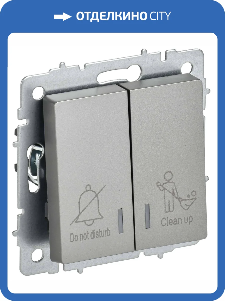 Выключатель 2-клавишный IEK Brite BR-V20-2-10-K46 сталь фото 9