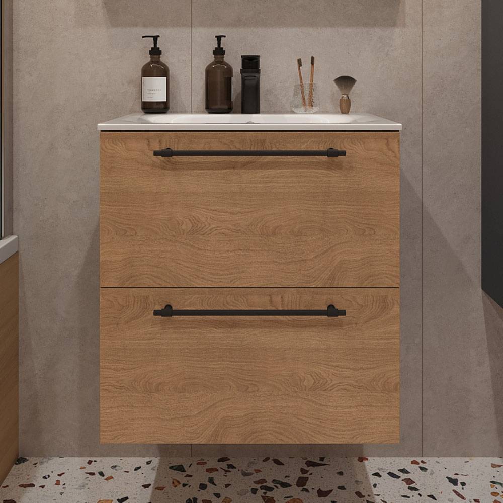 Тумба с раковиной Terminus Venta VEN10602300001O шпон, дуб, 60x62