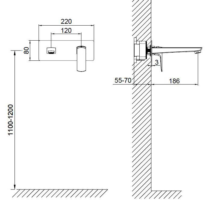 Смеситель для раковины Wonzon & Woghand Forza WW-88869031-BGM темный графит фото 2