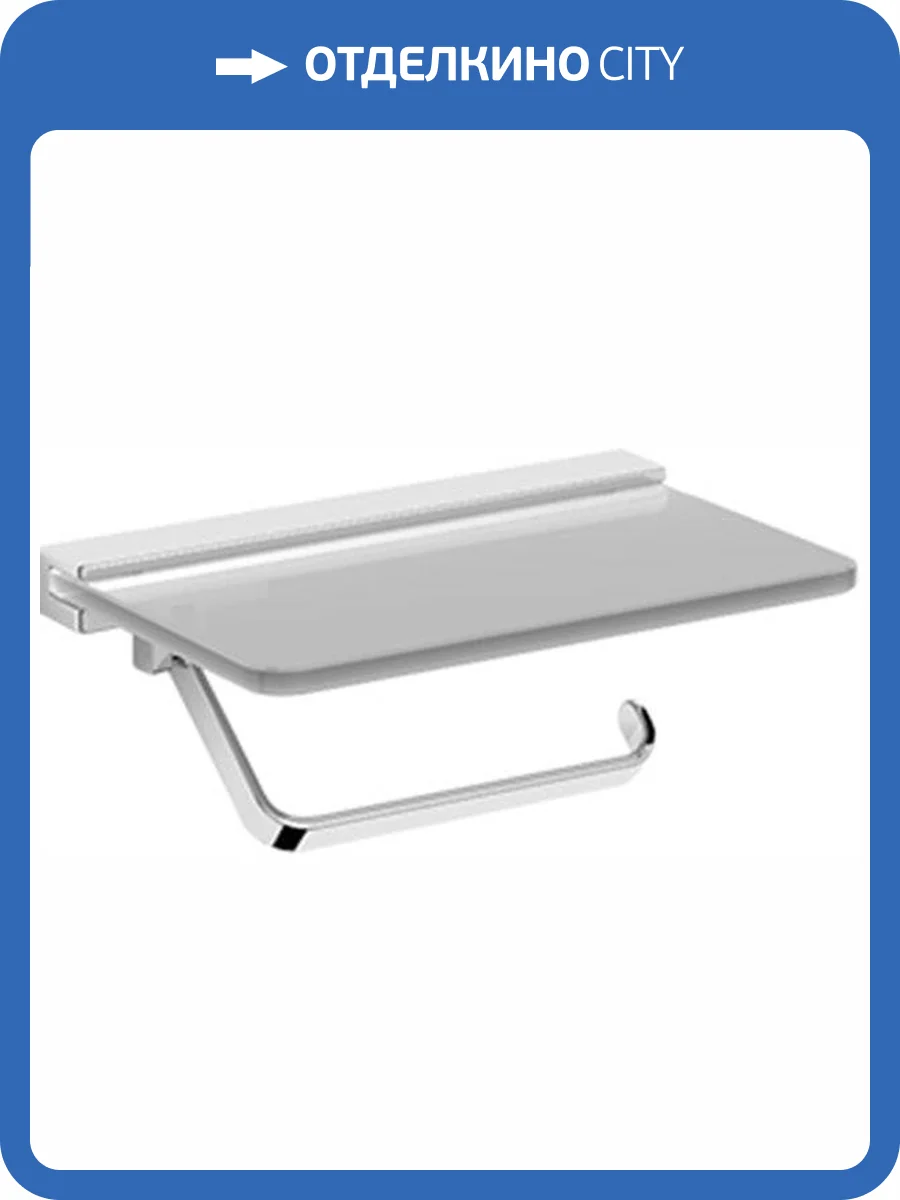 Держатель туалетной бумаги Nofer Santorini 16335.В с полкой для телефона фото 2