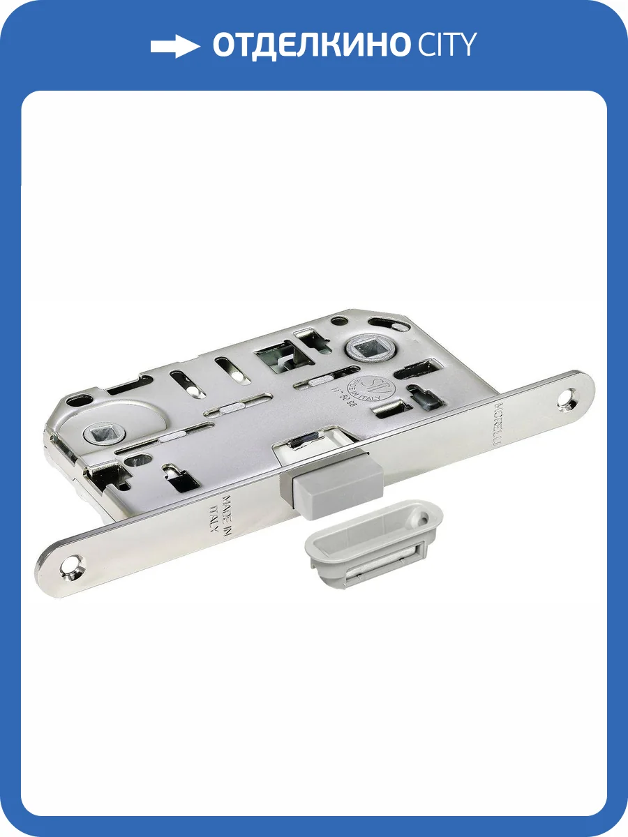 Замок межкомнатный Morelli IM WC PC хром, с ответной планкой фото 3