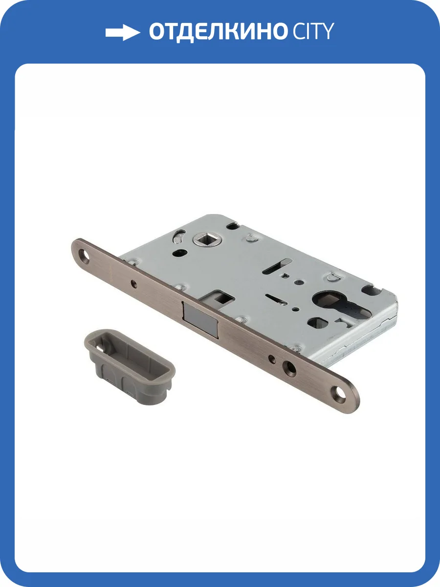 Межкомнатная защелка Archie LM 5212 CL магнитная (под евроцилиндр) LM 5112 CL BH (Черненое серебро) фото 3