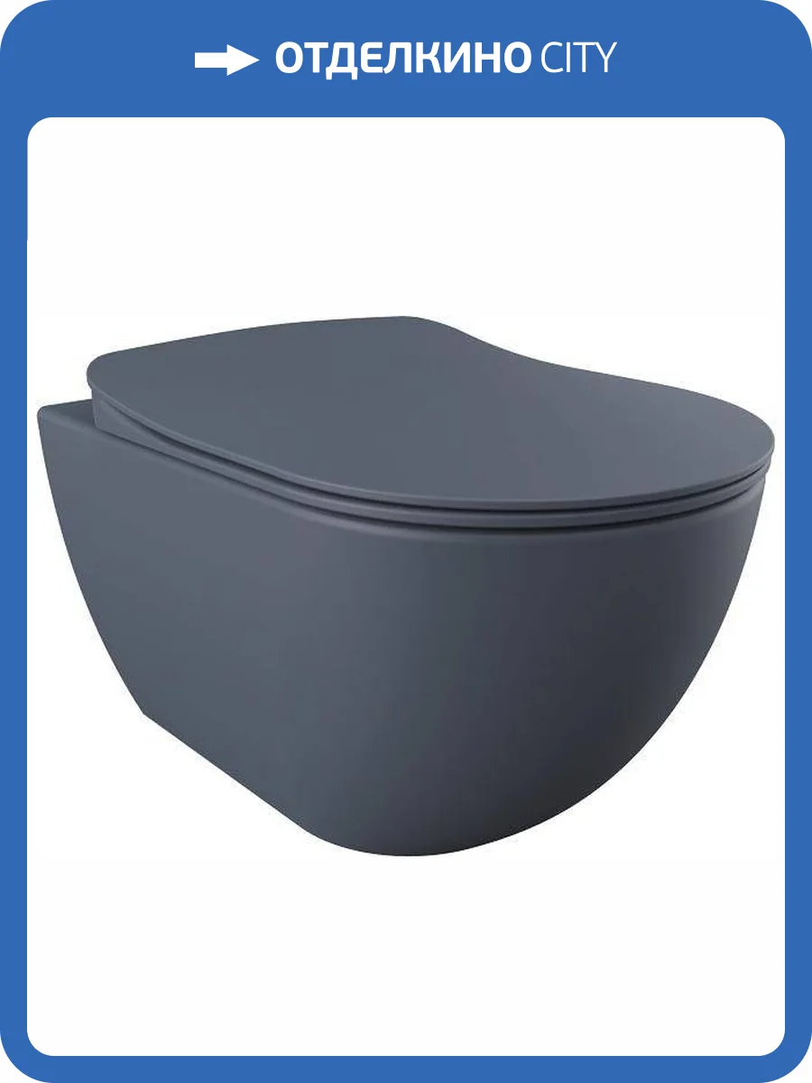 Чаша для унитаза подвесного Creavit Free FE320.20100 базальт фото 3