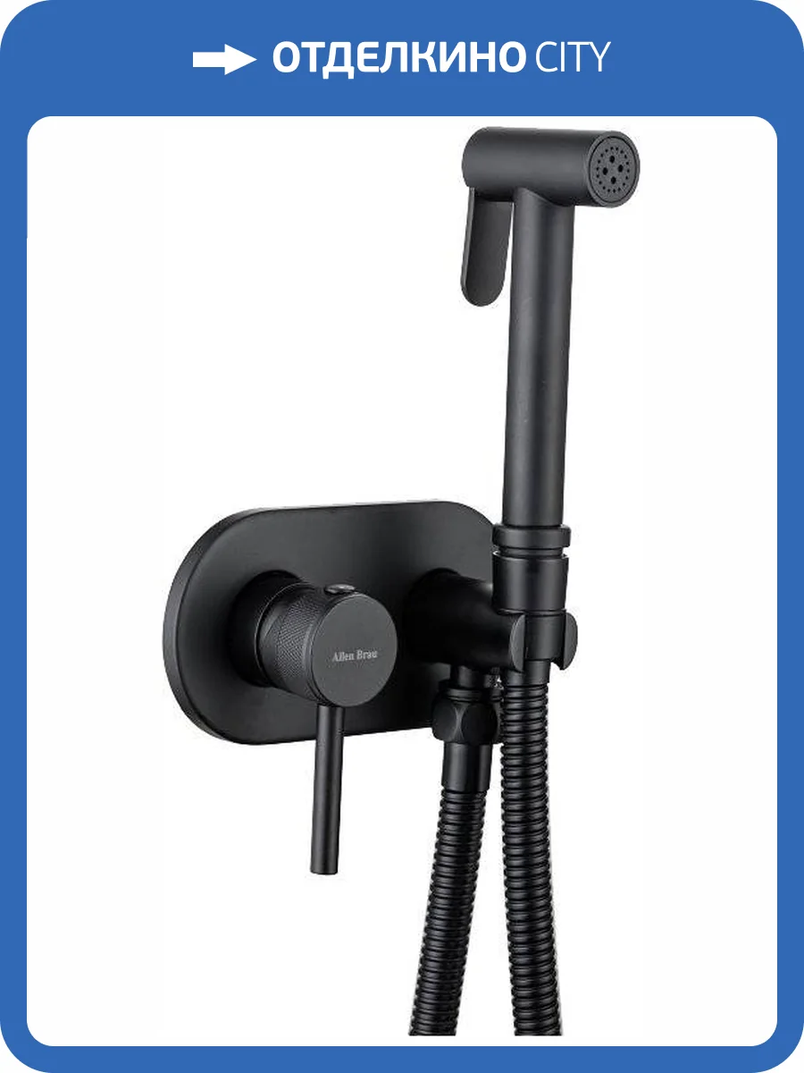 Гигиенический душ Allen Brau Priority 5.31005-31 черный матовый, с внутренней частью фото 13