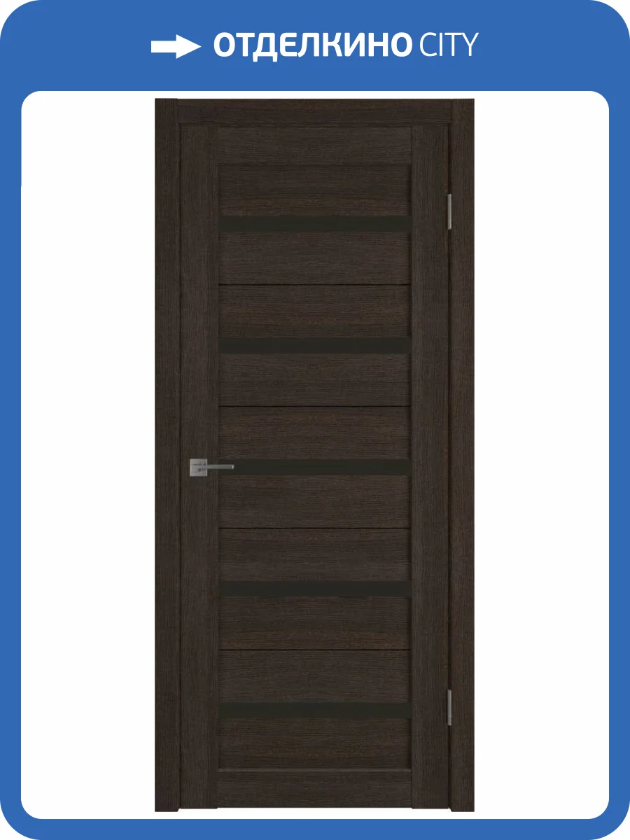 Межкомнатная дверь Владимирская Фабрика Дверей Atum 7 Wenge стекло Black Gloss 900x2000 фото 2