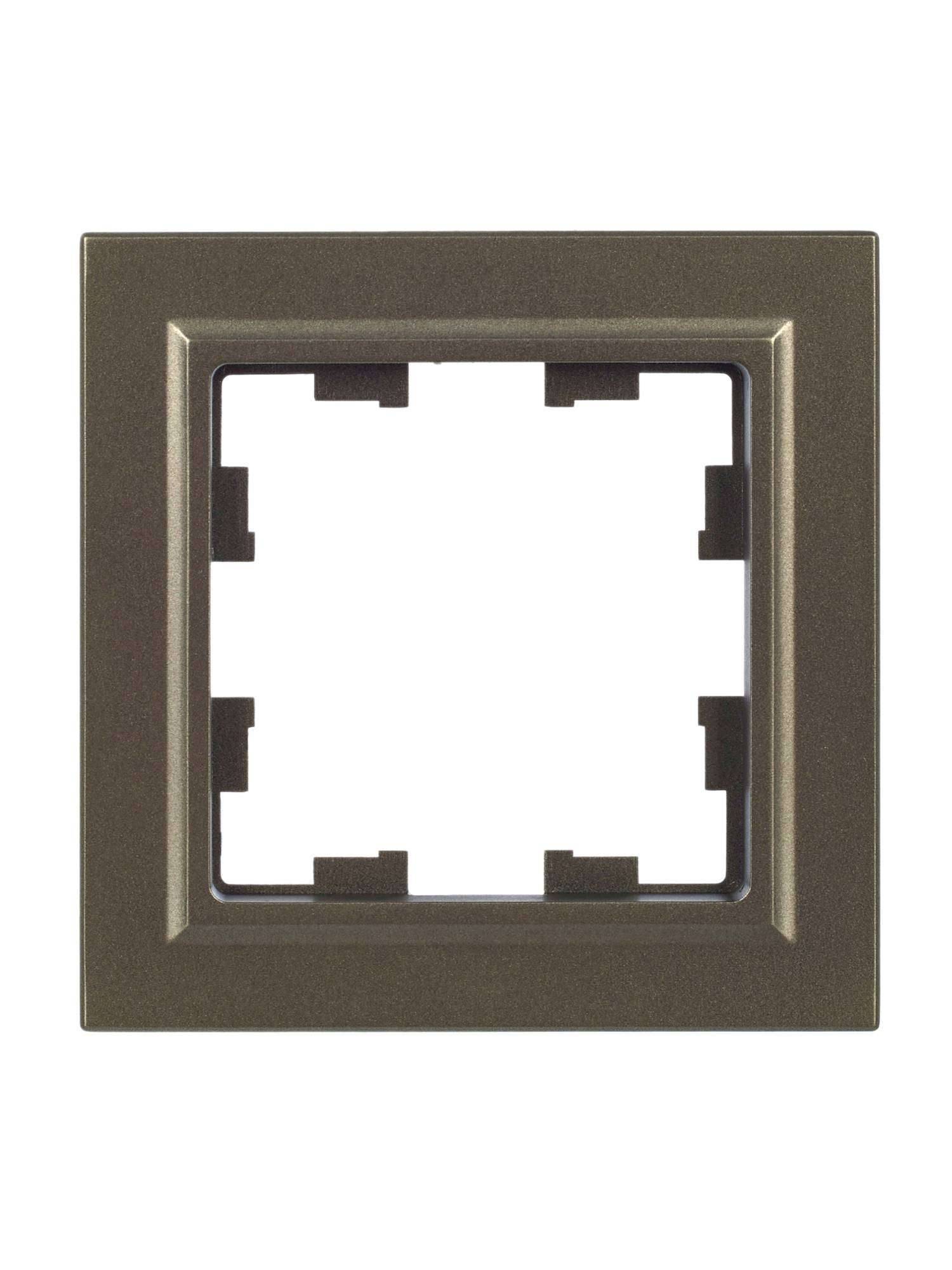 Рамка 1-постовая IEK Brite BR-M12-K37 шампань фото 3