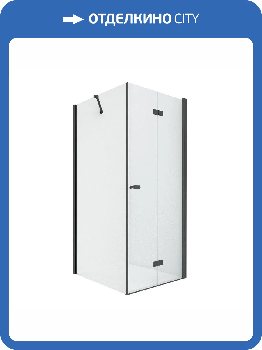 Душевое ограждение NEW TRENDY NEW SOLEO BLACK складные двери R 70x100x195 D-0237A/D-0116B (черный) фото 8