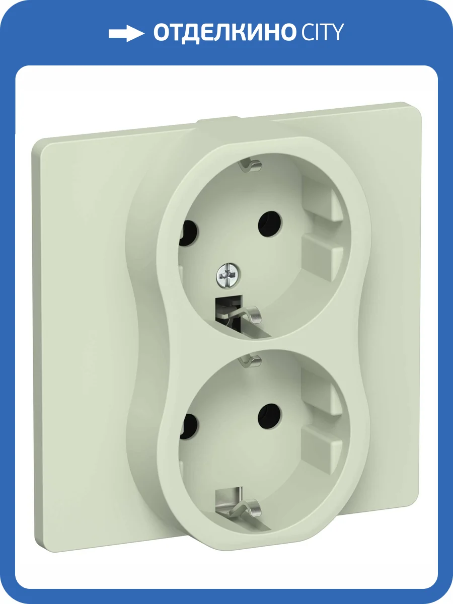 Розетка 2-местная с заземлением IEK Flite FI-R21C-16-K92 панг фото 2