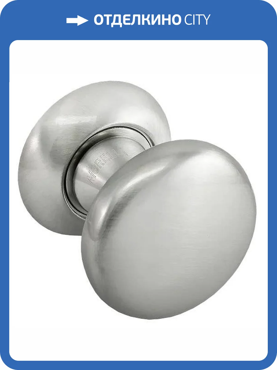 Дверная ручка Morelli FOSTER MHR-1 SN белый никель, круглая, на розетке фото 3