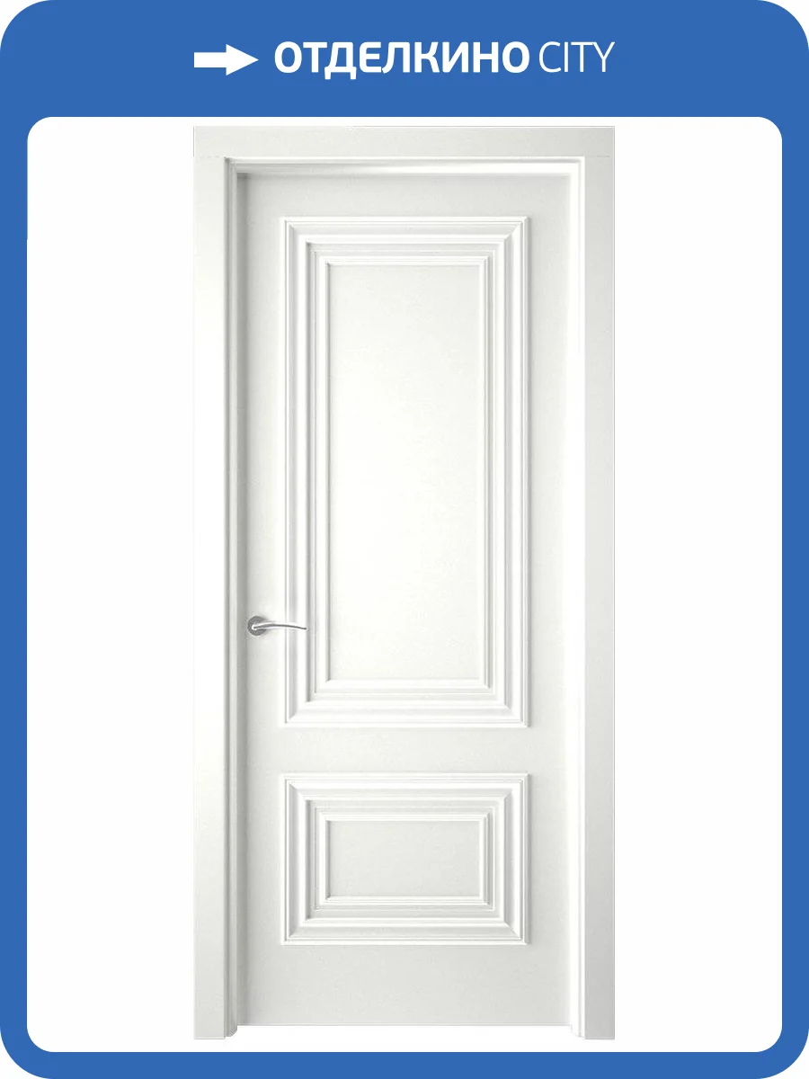 Межкомнатная дверь эмаль Текона СМАЛЬТА 19, глухая, белый Ral 9003 800x2000 фото 2