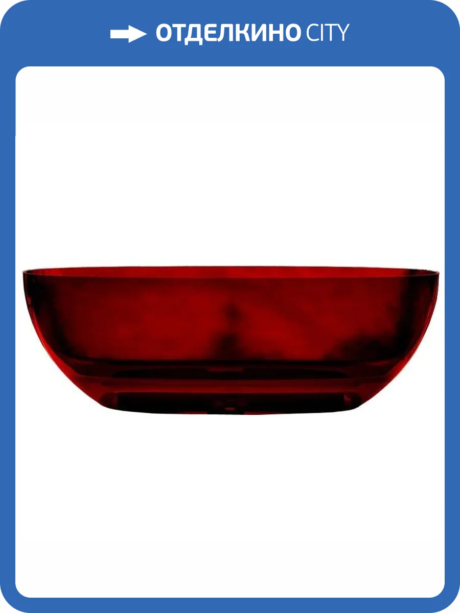 Прозрачная ванна Abber Kristall AT9703Rubin 170x78 красная фото 7